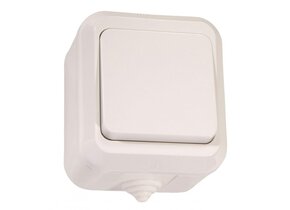 Aufputzausschalter IP44 weiß 250V/10A