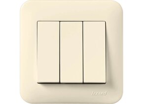 Dreifachschalter KARINA LIFE cremeweiß 250V/10A