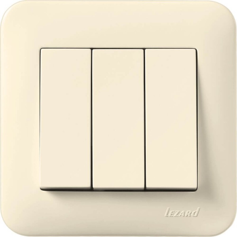 Dreifachschalter KARINA LIFE cremeweiß 250V/10A