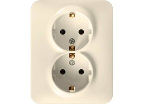 Doppelsteckdose KARINA LIFE cremeweiß 250V/16A