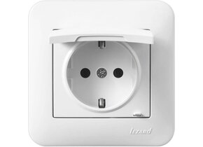 Klappdeckelsteckdose KARINA LIFE weiß 250V/16A