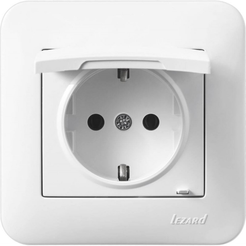 Klappdeckelsteckdose KARINA LIFE weiß 250V/16A