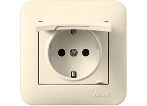 Klappdeckelsteckdose KARINA LIFE cremeweiß 250V/16A