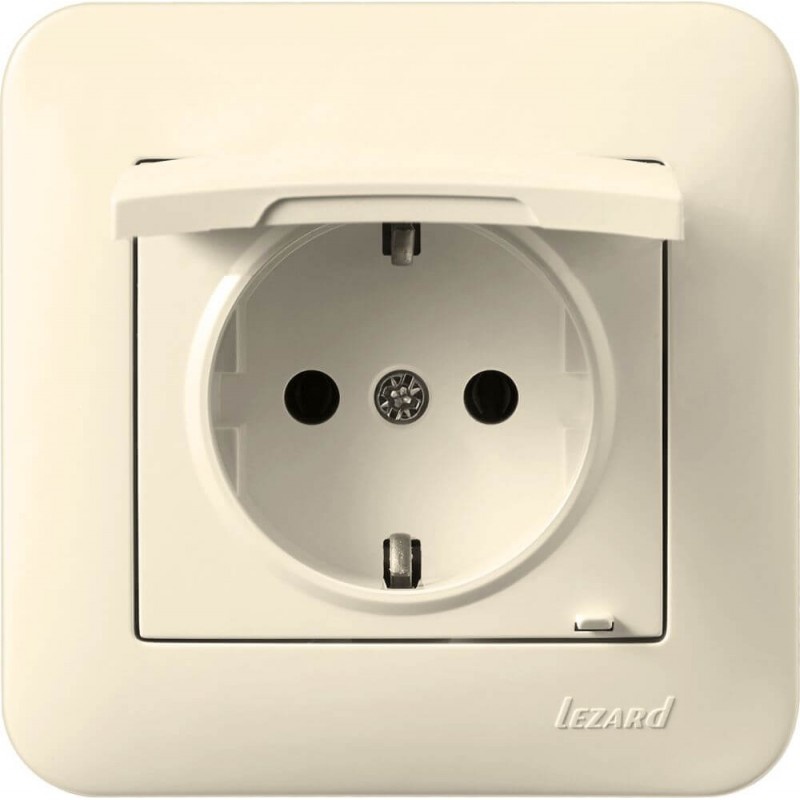 Klappdeckelsteckdose KARINA LIFE cremeweiß 250V/16A