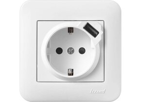 USB-Steckdose KARINA LIFE weiß 250V/16A