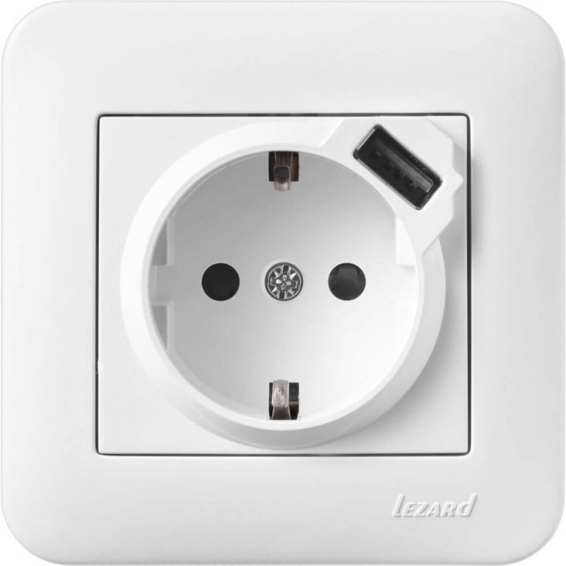 USB-Steckdose KARINA LIFE weiß 250V/16A