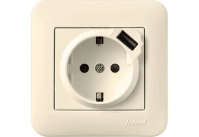 USB-Steckdose KARINA LIFE cremeweiß 250V/16A