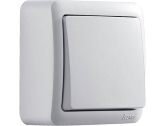 Aufputzwechselschalter VIOLA weiß 250V/10A