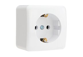 Aufputzsteckdose VIOLA weiß 250V/16A