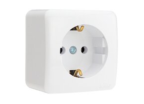Aufputzsteckdose VIOLA weiß 250V/16A