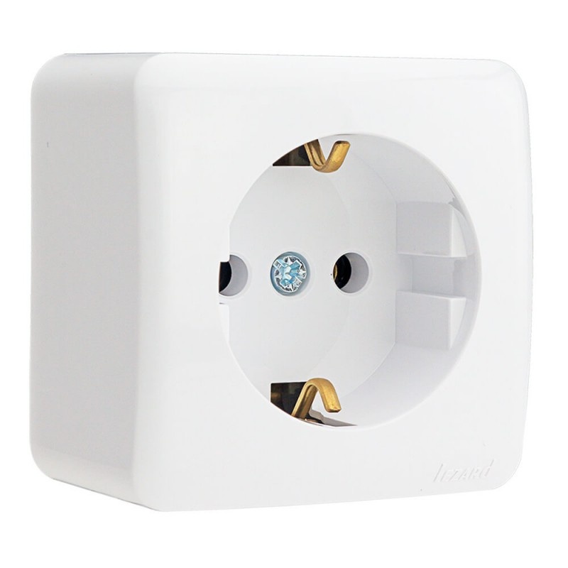 Aufputzsteckdose VIOLA weiß 250V/16A