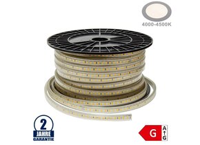 120SMD/m 10W 230V Led Streifen 5730 Wassergeschützt Neutralweiß IP44 1m