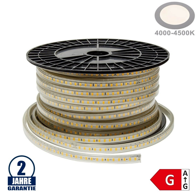 120SMD/m 10W 230V Led Streifen 5730 Wassergeschützt Neutralweiß IP44 1m