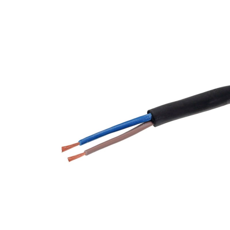 Gummileitung H05RR-F 2x1,5 schwarz isoliert 1m