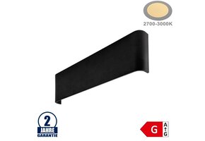 12W LED Wandleuchte Schwarz Warmweiß