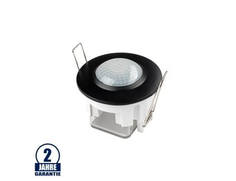 LED Bewegungsmelder Einbau Schwarz  bis 300W Ø6m 360° IP20