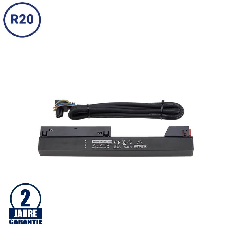 100W 48V Einbaunetzteil für Magnetic Line Schiene R20