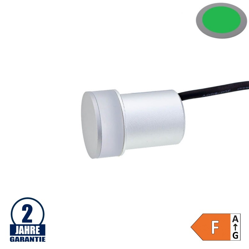 1,3W LED Wandleuchte Grün 24V IP65