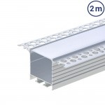 LED Profil 72x35mm Eloxiert Trockenbau 2m SET