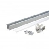 LED Profil Deckeneinbau eloxiert 2m SET OP
