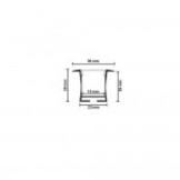 LED Profil Deckeneinbau eloxiert 2m SET OP