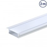 LED Profil 41x10mm Eloxiert Einbau 2m SET