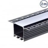 LED Profil 72x35mm Schwarz Trockenbau 2m SET