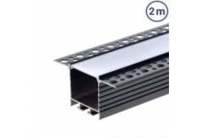 LED Profil 72x35mm Schwarz Trockenbau 2m SET