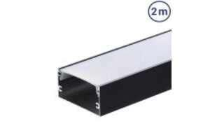 LED Profil 40x20mm Schwarz Aufbau 2m SET