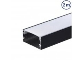 LED Profil 40x20mm Schwarz Aufbau 2m SET