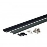 LED Profil 30x10mm Schwarz Aufbau 2m SET mit schwarzer Abdeckung