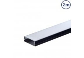LED Profil 30x10mm Schwarz Aufbau 2m SET