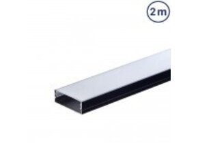 LED Profil 30x10mm Schwarz Aufbau 2m SET