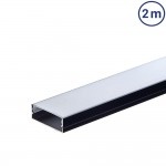 LED Profil 30x10mm Schwarz Aufbau 2m SET