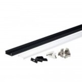LED Profil 30x10mm Schwarz Aufbau 2m SET