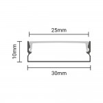 LED Profil 30x10mm Eloxiert Aufbau 2m SET