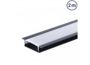 LED Profil 41x10mm Schwarz Einbau 2m SET