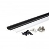 LED Profil 41x10mm Schwarz Einbau 2m SET