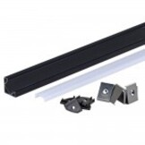 LED Profil 45° Winkel Schwarz 2m SET OP