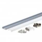LED Kühlprofil 18x6mm Eloxiert 2m SET