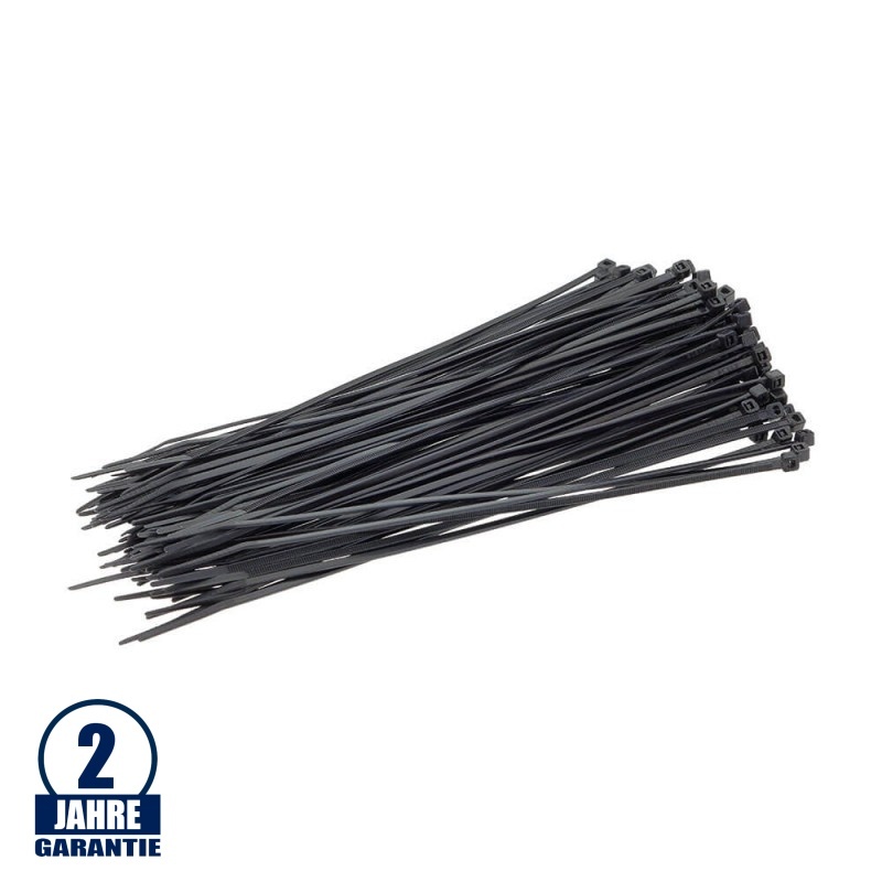 Kabelbinder schwarz UV-beständig 2,5x203mm 100 Stk.