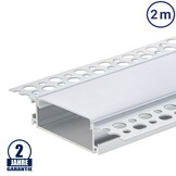 LED Profil 96x20mm Eloxiert Trockenbau 2m SET