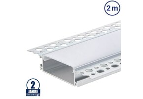 LED Profil 96x20mm Eloxiert Trockenbau 2m SET