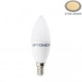 8W LED E14 Kerze Kunststoff Warmweiß