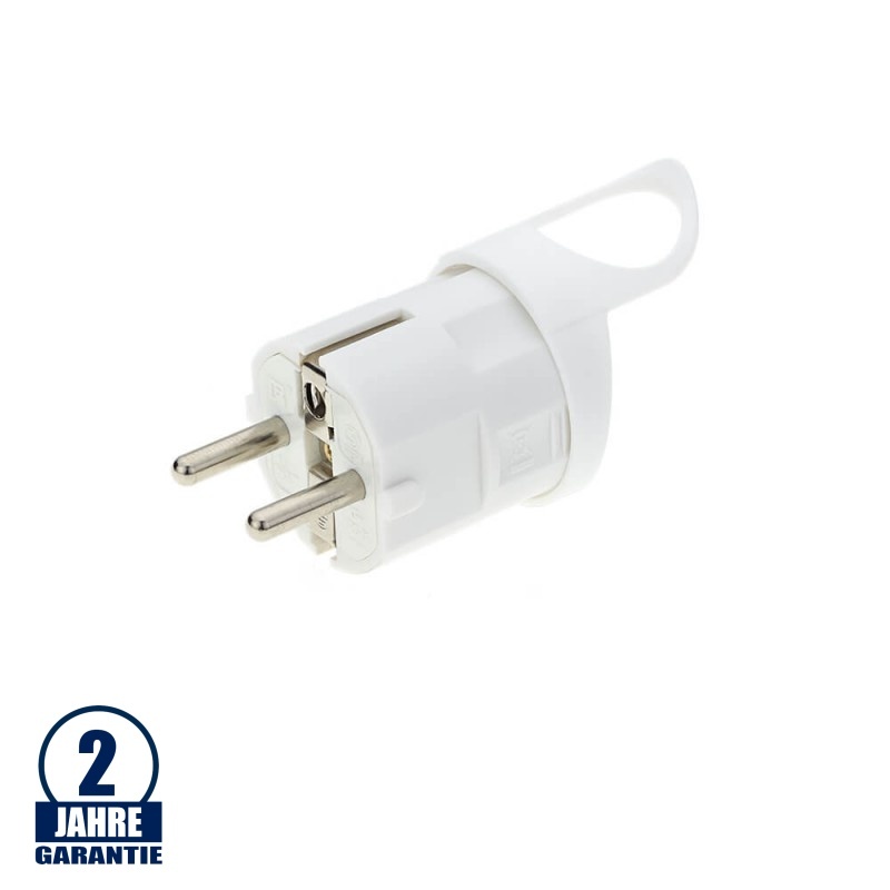 Schutzkontakt-Stecker weiß 16A