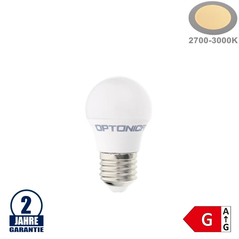 5,5W LED E27 G45 Birne Kunststoff Warmweiß