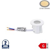 1W Möbeleinbauspot 230V Rund Weiß Warmweiß