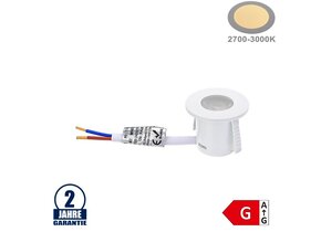 1W Möbeleinbauspot 230V Rund Weiß Warmweiß