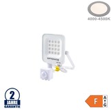 10W LED SMD Fluter weißes Gehäuse mit Bewegungsmelder Neutralweiß