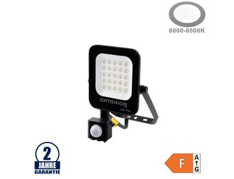 20W LED SMD Fluter schwarzes Gehäuse mit Bewegungsmelder Kaltweiß